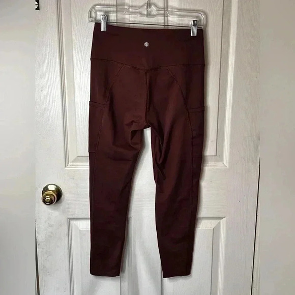 EUC Apana Yoga Pants Leggings Rust Color Sz Small Women’s Full Length Spandex - Picture 2 of 5